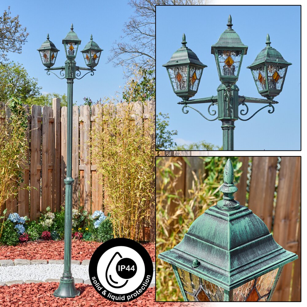 Naofe Lampione multibraccia, Illuminazione viale Verde, Nero, 3-Luci main product photo