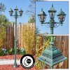 Naofe Lampione multibraccia, Illuminazione viale Verde, Nero, 3-Luci