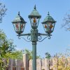 Naofe Lampione multibraccia, Illuminazione viale Verde, Nero, 3-Luci