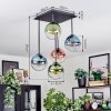 Gastor Plafoniera, Lampada a sfera Blu, Verde, Chiaro, Ramato, 5-Luci