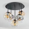 Ripoll Plafoniera, Lampada a sfera Ambrato, Chiaro, Grigio fumo, 5-Luci