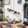 Koyoto Lampadario a sospensione, Lampada a sfera, Lampada a sospensione Ambrato, Chiaro, Grigio fumo, 5-Luci