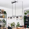 Koyoto Lampadario a sospensione, Lampada a sfera, Lampada a sospensione Ambrato, Chiaro, Grigio fumo, 5-Luci
