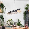 Koyoto Lampadario a sospensione, Lampada a sfera, Lampada a sospensione Ambrato, Chiaro, Grigio fumo, 5-Luci