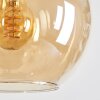 Koyoto Lampadario a sospensione, Lampada a sfera, Lampada a sospensione Ambrato, Cromo, Chiaro, Grigio fumo, 8-Luci
