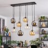 Koyoto Lampadario a sospensione, Lampada a sfera, Lampada a sospensione Ambrato, Cromo, Chiaro, Grigio fumo, 8-Luci