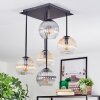 Koyoto Plafoniera, Lampada a sfera Ambrato, Chiaro, Grigio fumo, 5-Luci