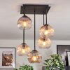 Koyoto Plafoniera, Lampada a sfera Ambrato, Chiaro, Grigio fumo, 5-Luci