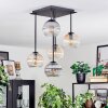 Koyoto Plafoniera, Lampada a sfera Ambrato, Chiaro, Grigio fumo, 5-Luci