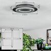 Lidor Plafoniera LED Nero, 1-Luce