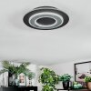 Lidor Plafoniera LED Nero, 1-Luce