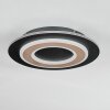 Lidor Plafoniera LED Nero, 1-Luce