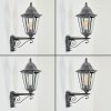 Lignac Lampada da parete per esterno, Applique Nero, Argento, 1-Luce, Sensori di movimento