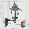 Lignac Lampada da parete per esterno, Applique Nero, Argento, 1-Luce, Sensori di movimento
