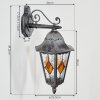 Lignac Lampada da parete per esterno, Applique Nero, Argento, 1-Luce