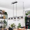 Koyoto Lampadario a sospensione, Lampada a sfera, Lampada a sospensione Chiaro, Grigio fumo, 5-Luci