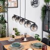 Koyoto Lampadario a sospensione, Lampada a sfera, Lampada a sospensione Chiaro, Grigio fumo, 5-Luci