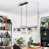 Koyoto Lampadario a sospensione, Lampada a sfera, Lampada a sospensione Ambrato, Chiaro, Grigio fumo, 5-Luci