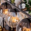 Koyoto Lampadario a sospensione, Lampada a sfera, Lampada a sospensione Ambrato, Chiaro, Grigio fumo, 5-Luci