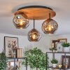 Ripoll Plafoniera, Lampada a sfera Écru, Nero, 3-Luci