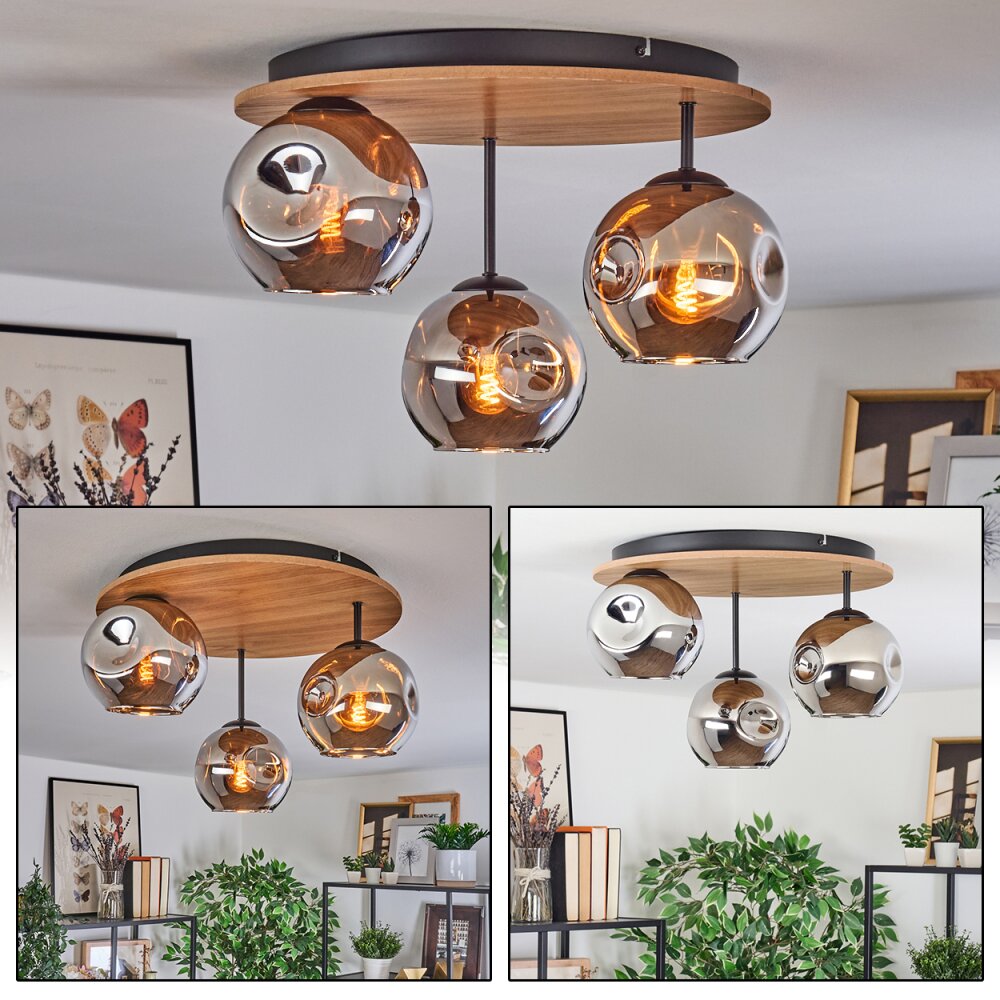 Ripoll Plafoniera, Lampada a sfera Écru, Nero, 3-Luci main product photo