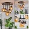 Ripoll Plafoniera, Lampada a sfera Ambrato, Grigio fumo, 5-Luci