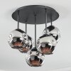 Ripoll Plafoniera, Lampada a sfera Cromo, Grigio fumo, 5-Luci