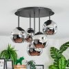 Ripoll Plafoniera, Lampada a sfera Cromo, Grigio fumo, 5-Luci