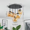 Ripoll Plafoniera, Lampada a sfera Ambrato, 5-Luci