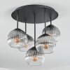 Koyoto Plafoniera, Lampada a sfera 41 cm Chiaro, Grigio fumo, 5-Luci