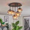 Koyoto Plafoniera, Lampada a sfera 41 cm Chiaro, Grigio fumo, 5-Luci