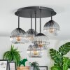 Koyoto Plafoniera, Lampada a sfera 41 cm Chiaro, Grigio fumo, 5-Luci