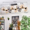 Koyoto Plafoniera, Lampada a sfera Oro, Nero, 10-Luci