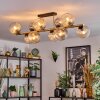 Koyoto Plafoniera, Lampada a sfera Oro, Nero, 10-Luci