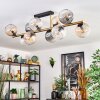 Koyoto Plafoniera, Lampada a sfera Oro, Nero, 10-Luci