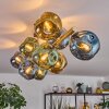 Ripoll Plafoniera, Lampada a sfera Oro, Nero, 10-Luci