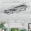 Lidor Plafoniera LED Cromo, Nero, 1-Luce