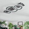 Lidor Plafoniera LED Cromo, Nero, 1-Luce