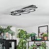 Lidor Plafoniera LED Cromo, Nero, 1-Luce