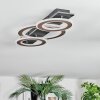 Lidor Plafoniera LED Cromo, Nero, 1-Luce