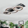 Lidor Plafoniera LED Cromo, Nero, 1-Luce