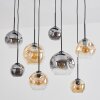 Ripoll Lampadario a sospensione, Lampada a sfera, Lampada a sospensione Ambrato, Chiaro, Grigio fumo, 8-Luci