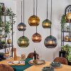 Koyoto Lampadario a sospensione, Lampada a sfera, Lampada a sospensione Blu, Oro, Verde, Ramato, 6-Luci