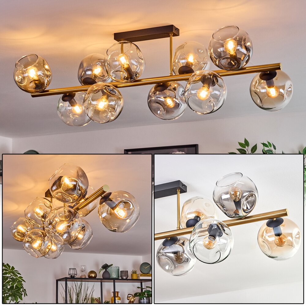 Ripoll Plafoniera, Lampada a sfera Oro, Nero, 10-Luci main product photo