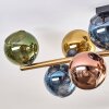 Koyoto Plafoniera, Lampada a sfera Oro, Nero, 10-Luci