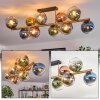 Koyoto Plafoniera, Lampada a sfera Oro, Nero, 10-Luci