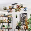 Koyoto Plafoniera, Lampada a sfera Oro, Nero, 10-Luci