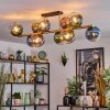 Koyoto Plafoniera, Lampada a sfera Oro, Nero, 10-Luci