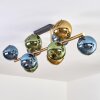 Koyoto Plafoniera, Lampada a sfera Oro, Nero, 10-Luci