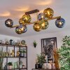 Koyoto Plafoniera, Lampada a sfera Oro, Nero, 10-Luci